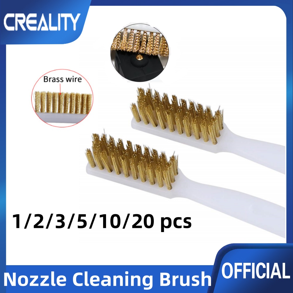 Creality Printer Ender 3 - 3D เครื่องพิมพ์เครื่องมือทําความสะอาดทองแดงลวดแปรงสีฟันทองแดงแปรงสําหรับ Ender 3 หัวฉีดเครื่องทําความร้อน Hotend