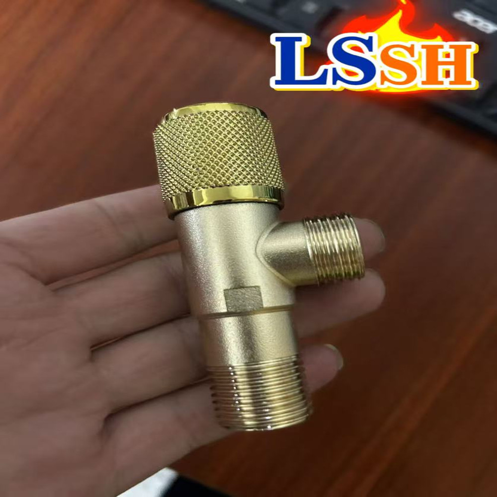Toilet Fill Valve - วาล์วมุมสำหรับโถสุขภัณฑ์ทองแดงแท้, วาล์วมุมขนาดเล็กทองแดงแท้, ปืนฉีดน้ำโถสุขภัณฑ์, วาล์วมุม/วาล์วทางเข้าโถสุขภัณฑ์ชุบสีเทาทอง