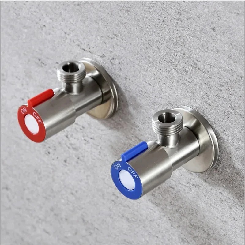 Toilet Fill Valve - สแตนเลสร้อนเย็นวาล์วเข้าห้องน้ําบรรจุวาล์วมุมอ่างล้างจานอ่างล้างหน้าเครื่องทําน้ําอุ่นก๊อกน้ําสําหรับห้องครัวอุปกรณ์ห้องน้ํา
